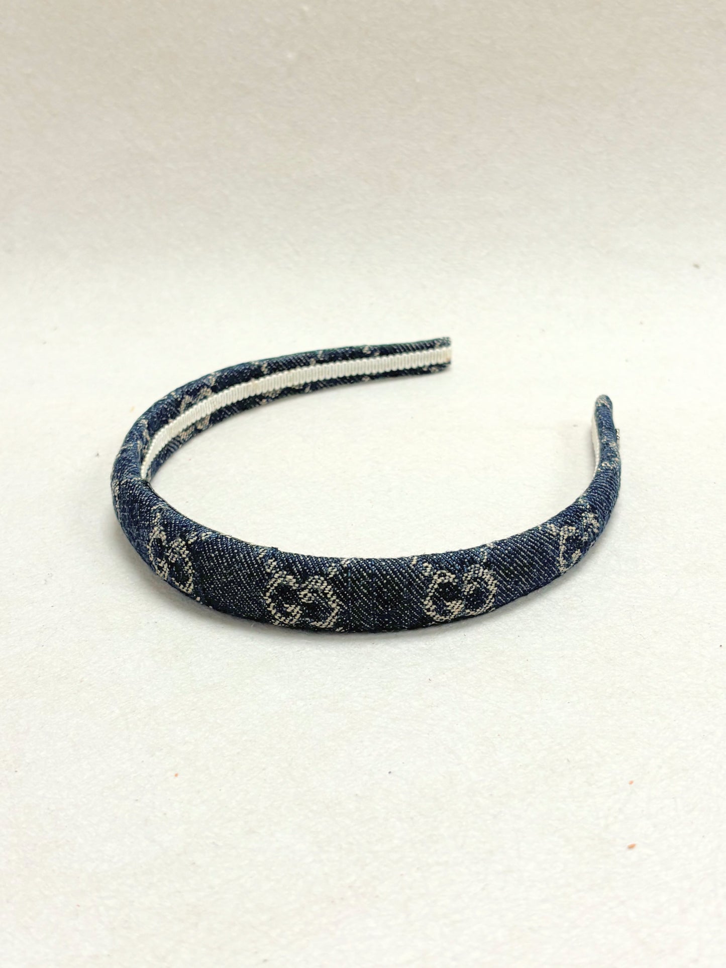 GUCCI Serre-tête Monogramme Denim