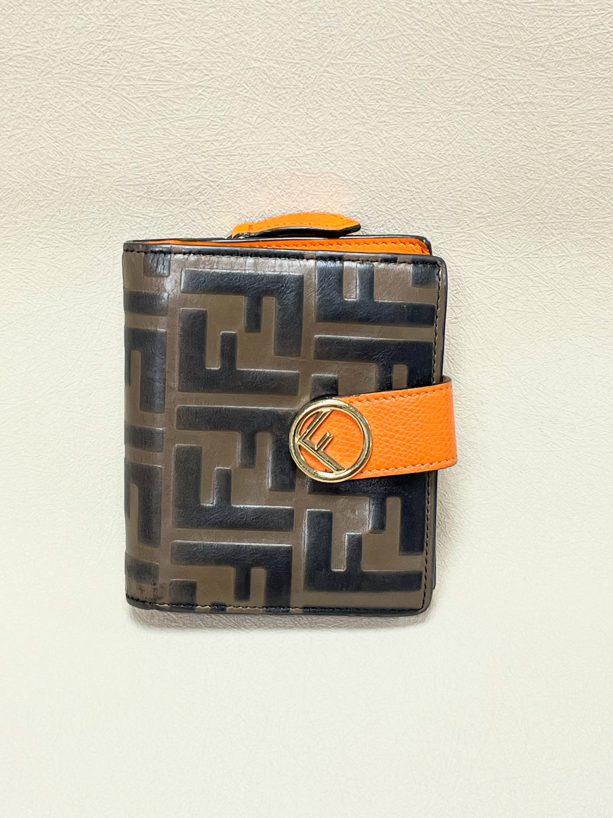 FENDI Portefeuille Zucca cuir