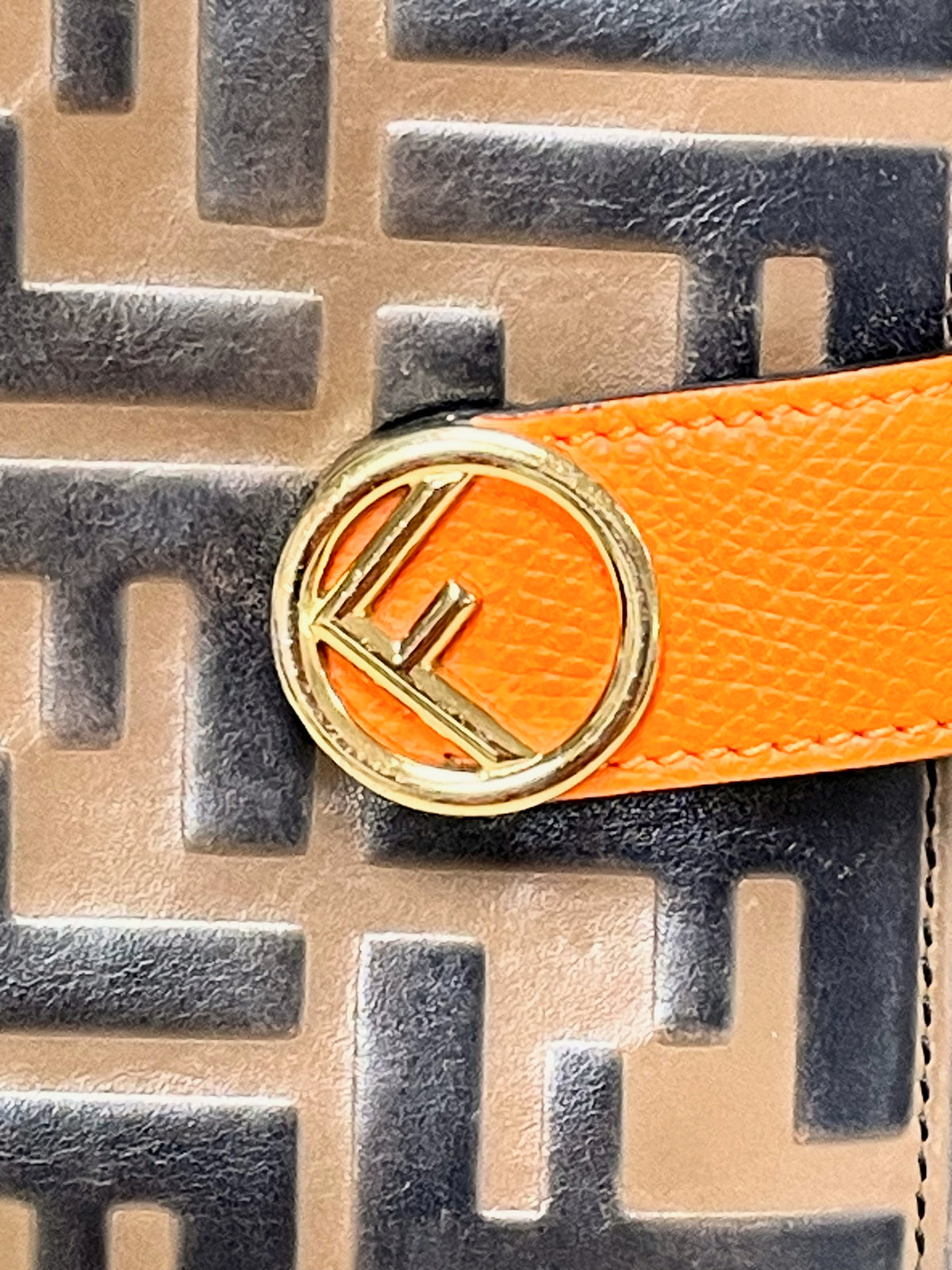 FENDI Portefeuille Zucca cuir