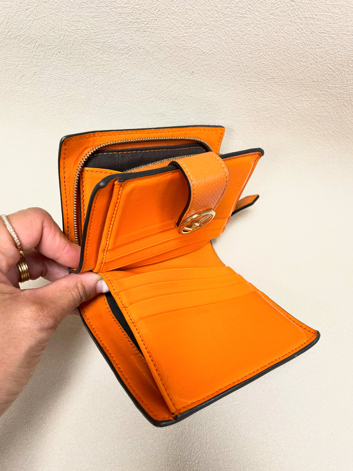 FENDI Portefeuille Zucca cuir