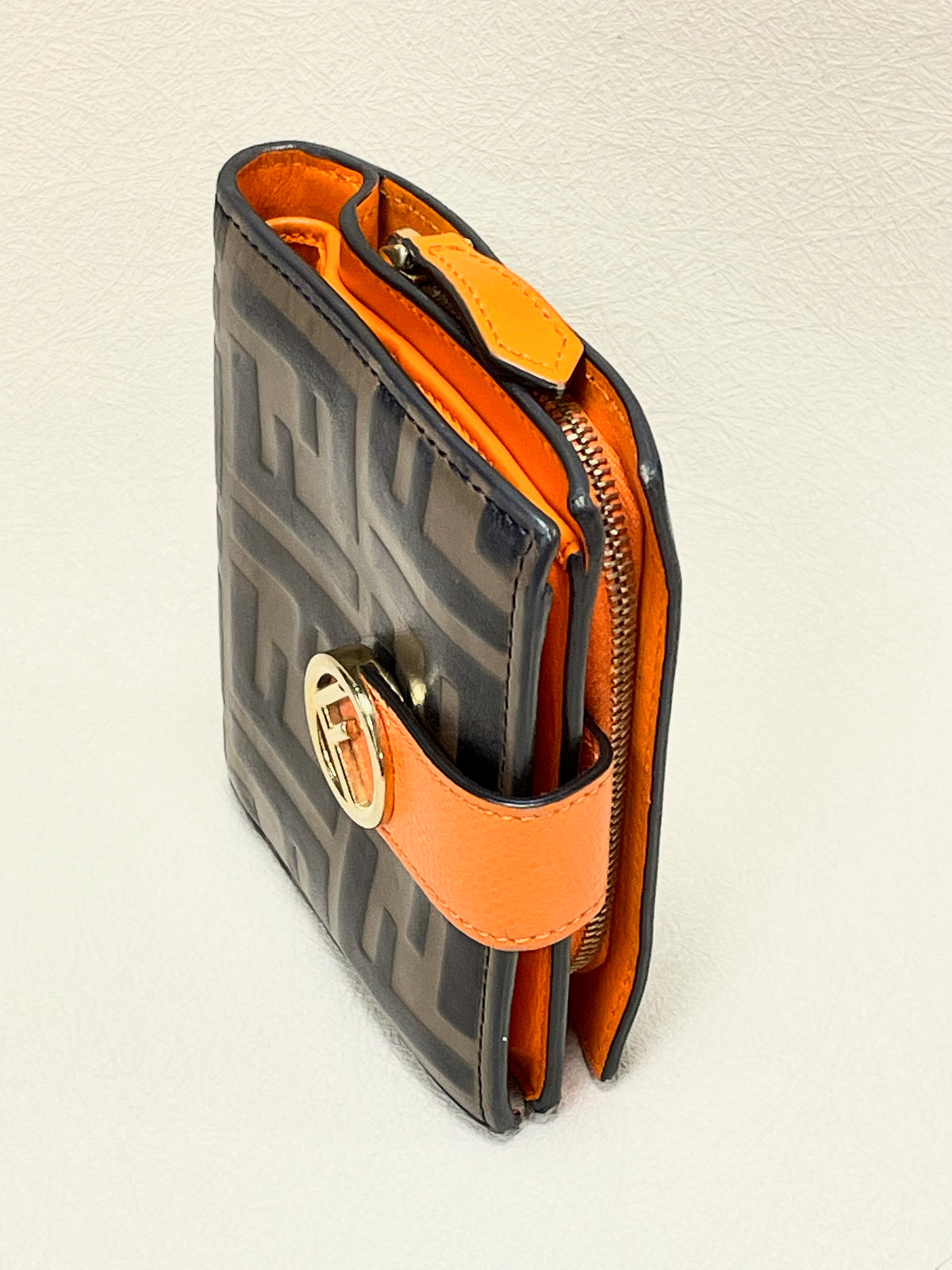 FENDI Portefeuille Zucca cuir