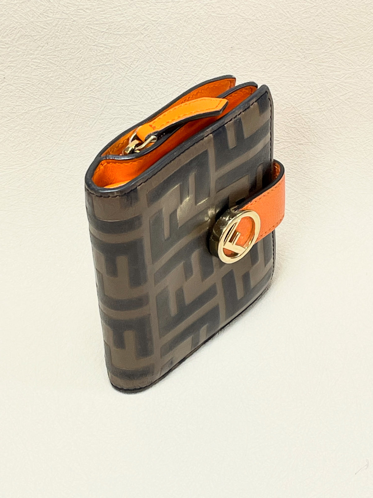 FENDI Portefeuille Zucca cuir