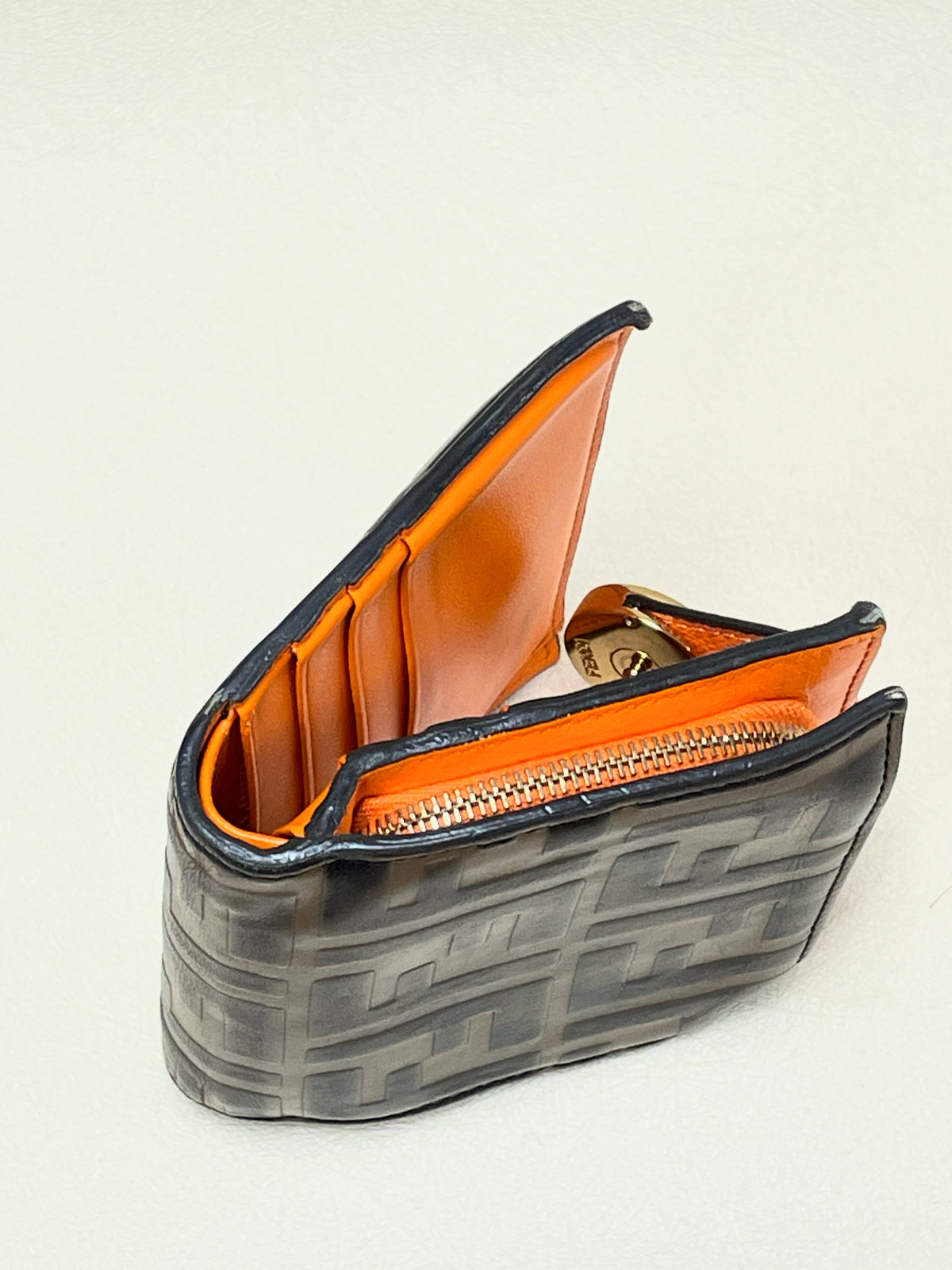 FENDI Portefeuille Zucca cuir