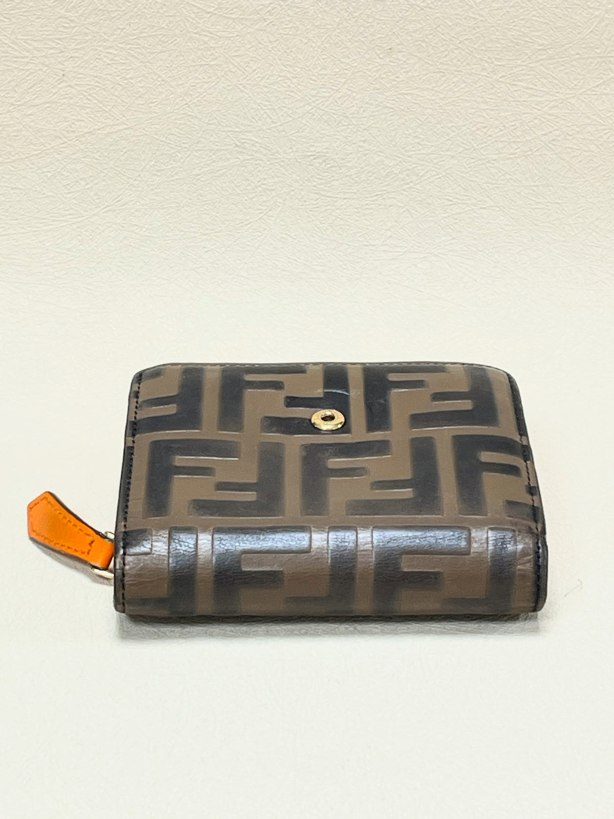 FENDI Portefeuille Zucca cuir