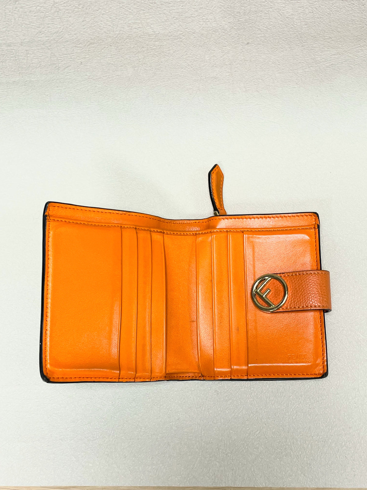 FENDI Portefeuille Zucca cuir