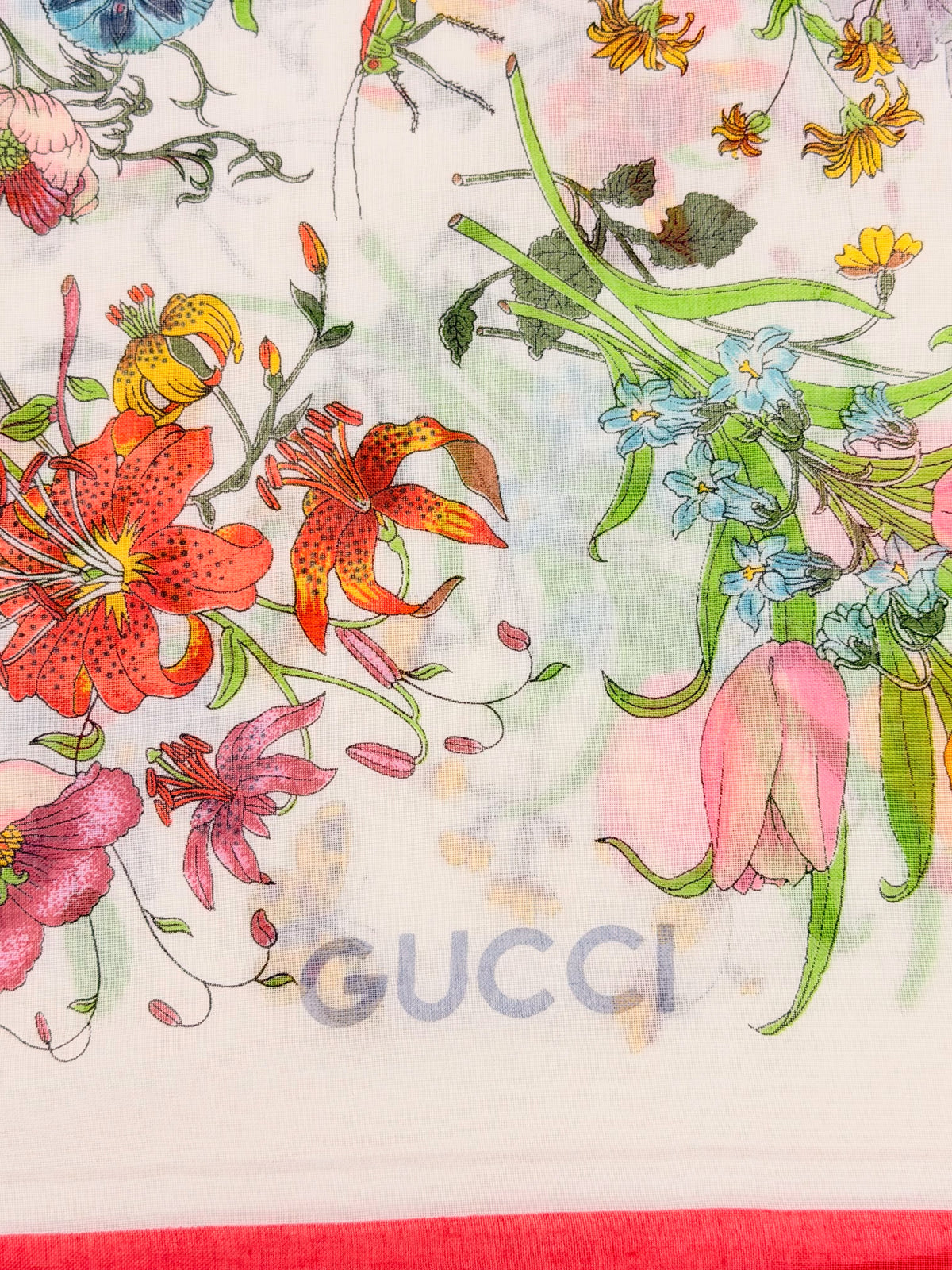 GUCCI Maxi Foulard Carré Flora