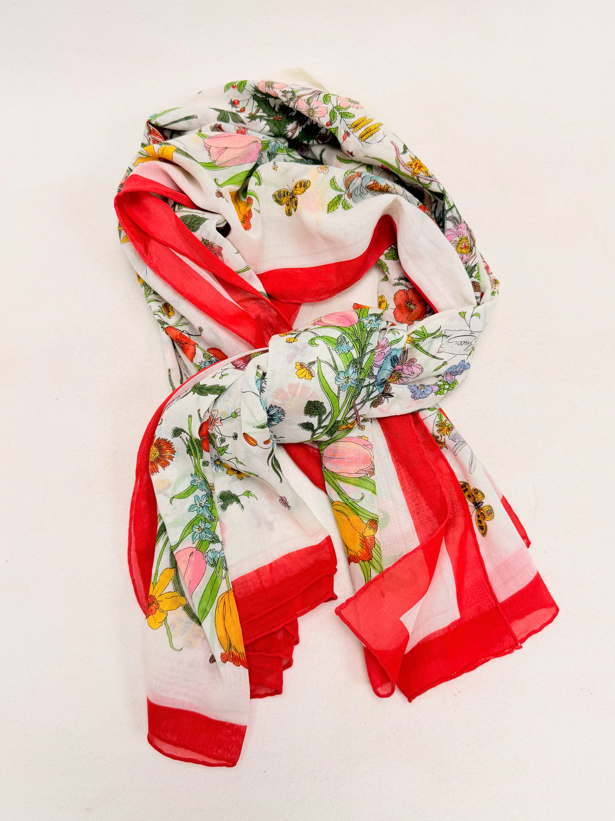 GUCCI Maxi Foulard Carré Flora