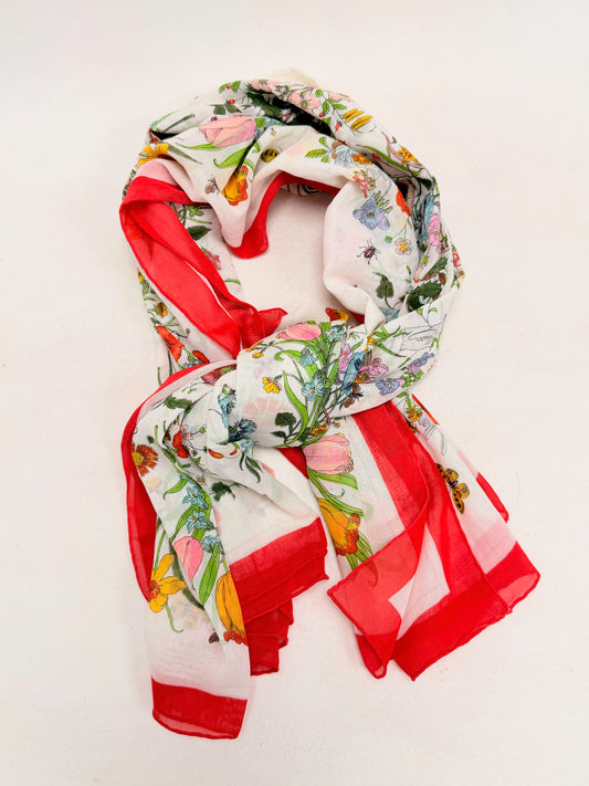 GUCCI Maxi Foulard Carré Flora