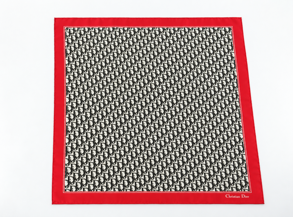 DIOR Foulard Carré Oblique en soie