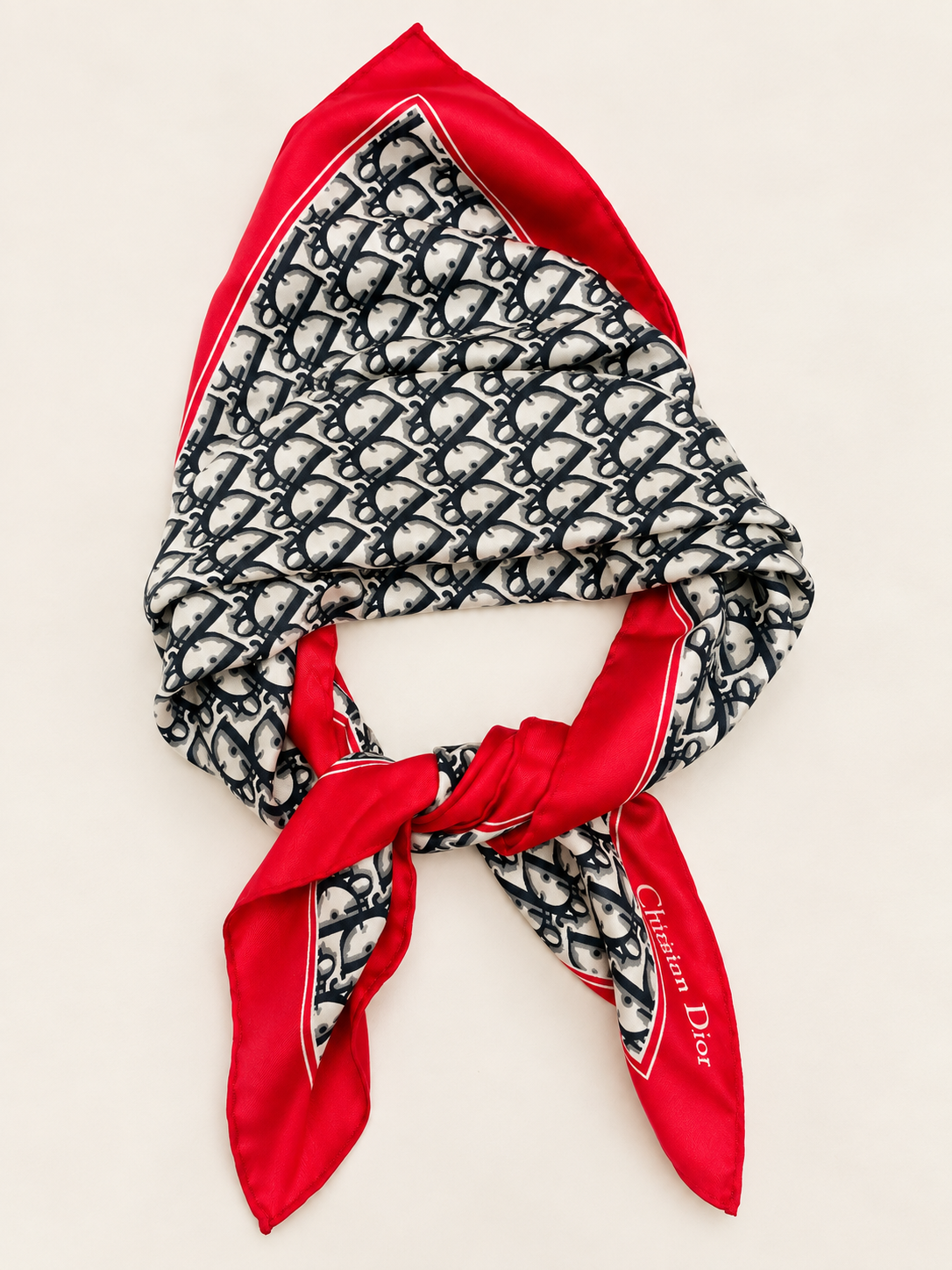 DIOR Foulard Carré Oblique en soie