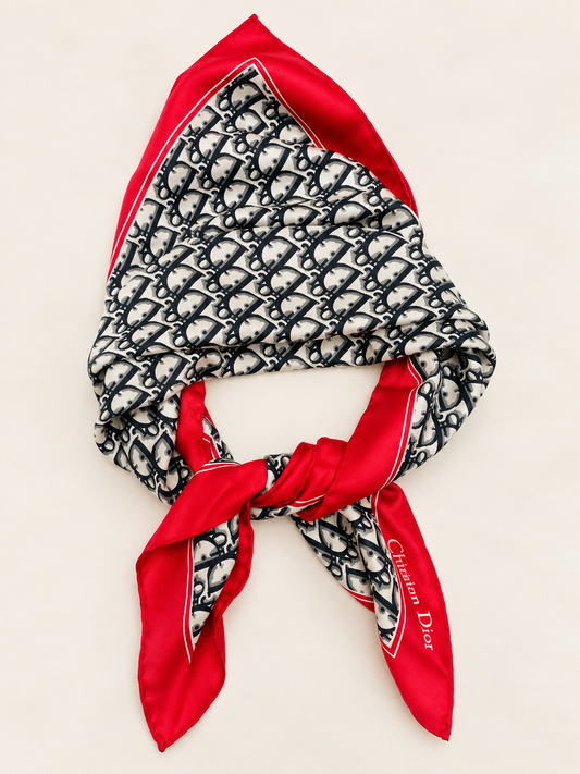 DIOR Foulard Carré Oblique en soie