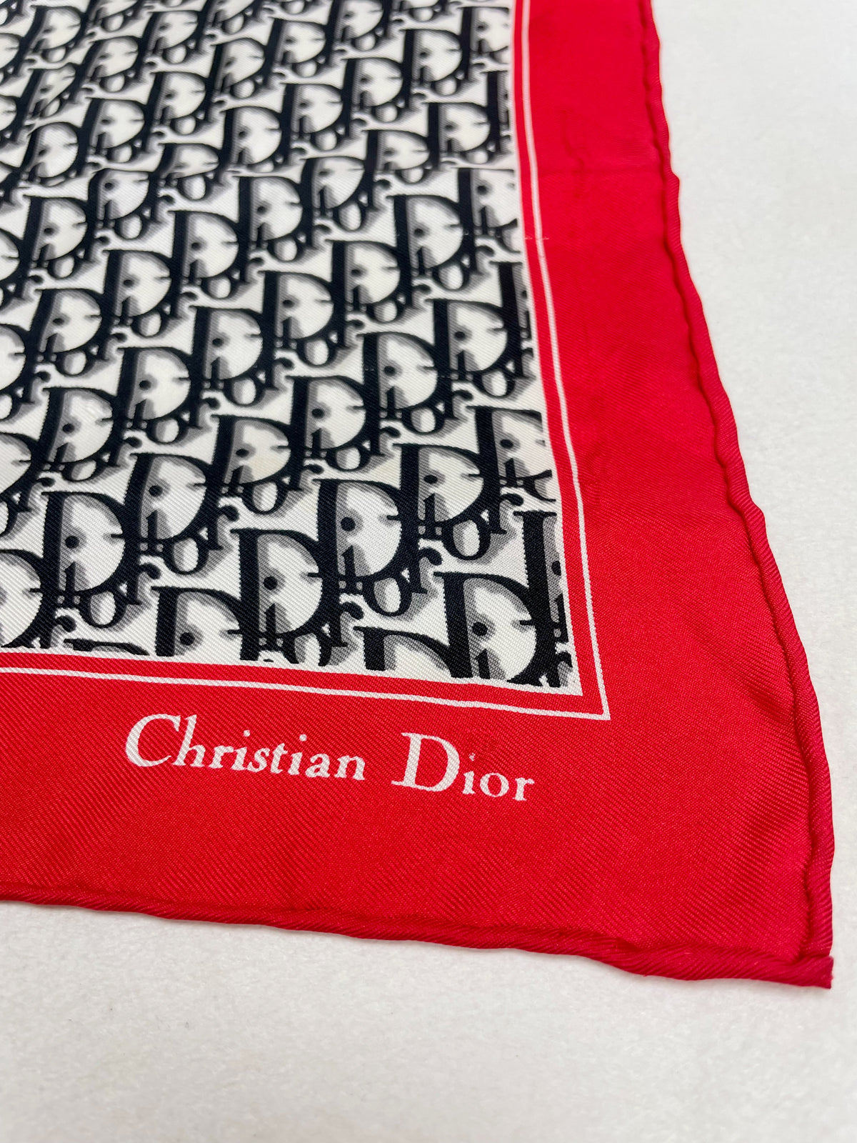 DIOR Foulard Carré Oblique en soie
