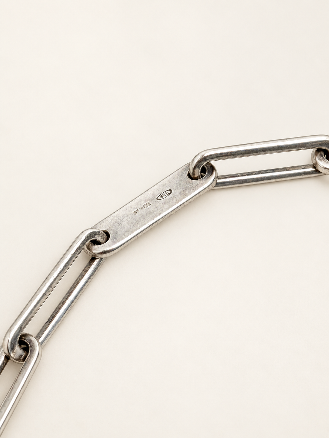 GUCCI Collier Maille Trombonne Argent