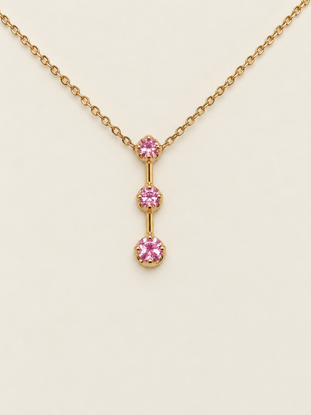 Collier Or et Saphirs 4°C