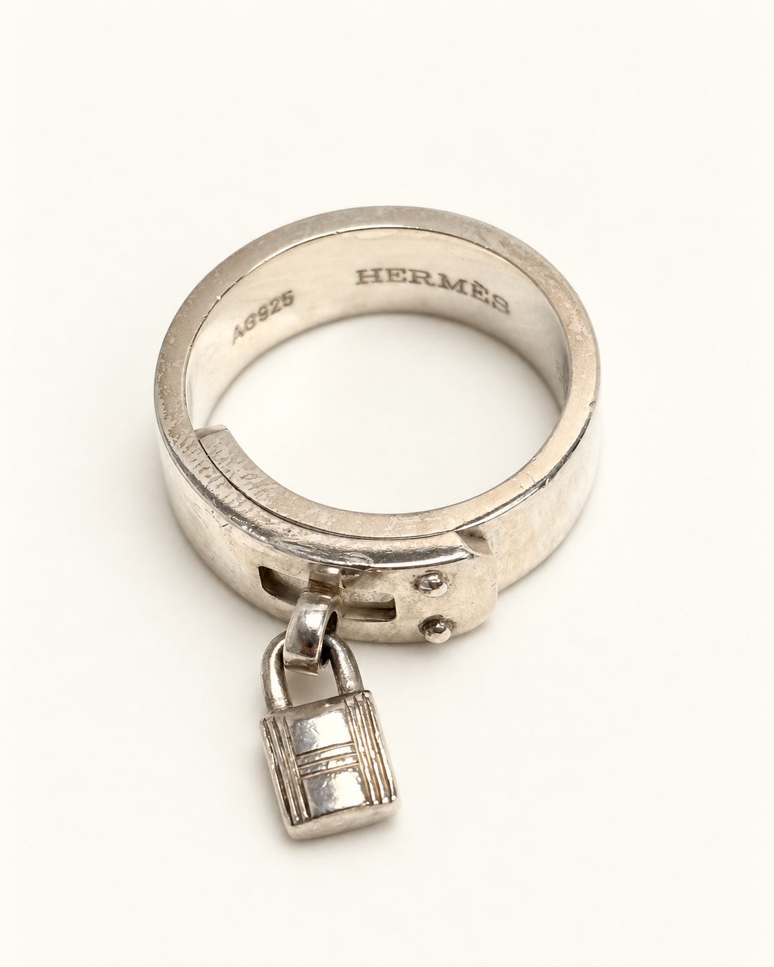 HERMÈS Bague Kelly Cadenas Argent
