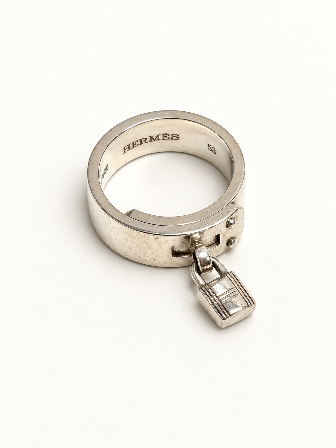 HERMÈS Bague Kelly Cadenas Argent