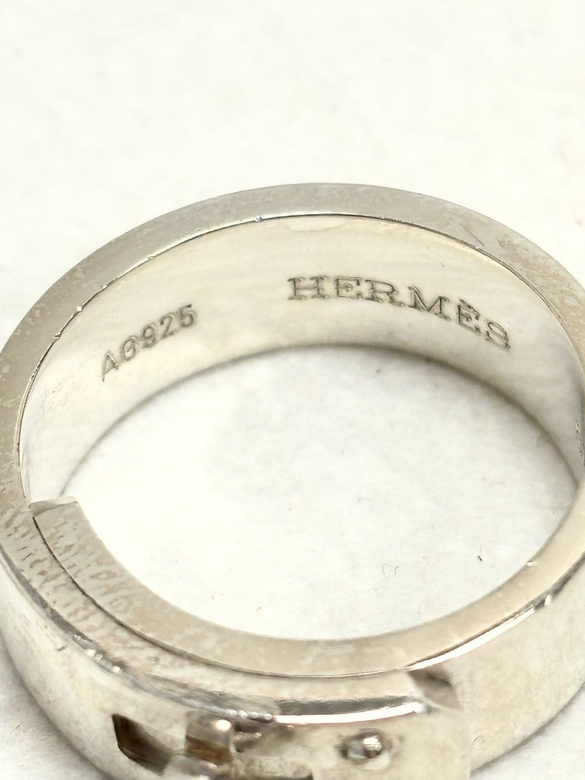 HERMÈS Bague Kelly Cadenas Argent