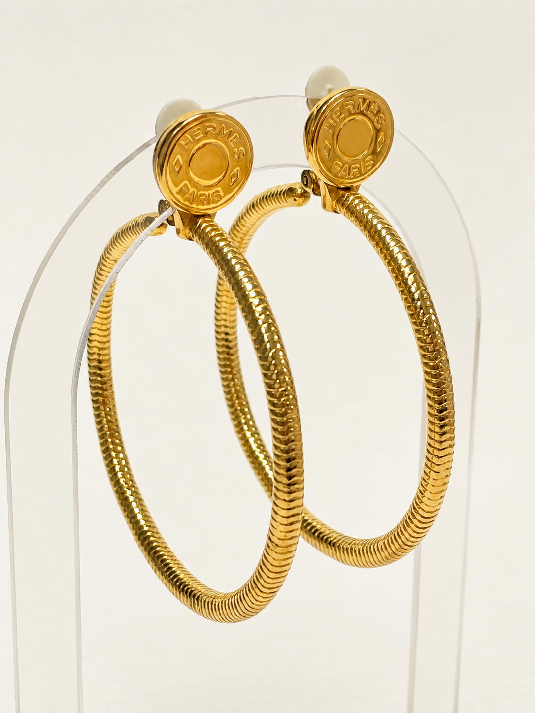 HERMÈS Boucles d'oreilles Hoops