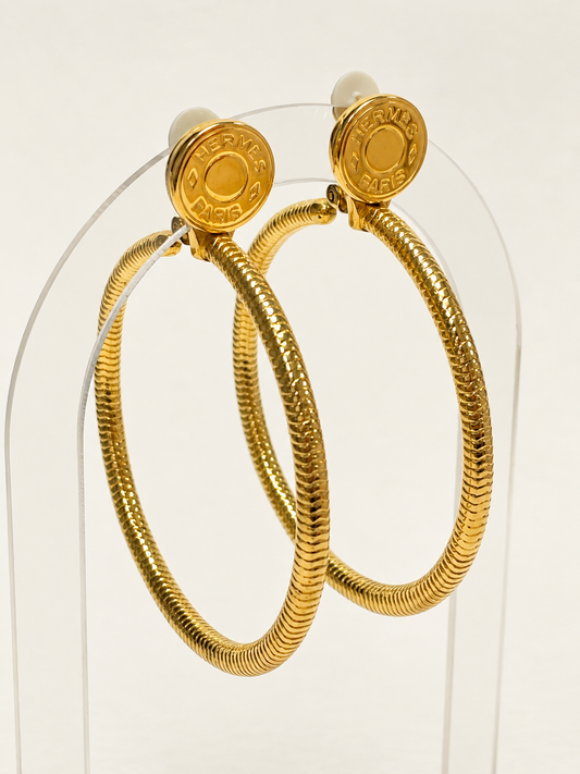 HERMÈS Boucles d'oreilles Hoops