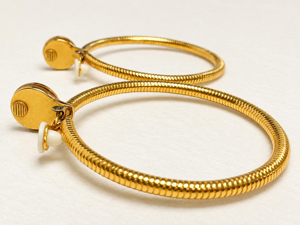 HERMÈS Boucles d'oreilles Hoops