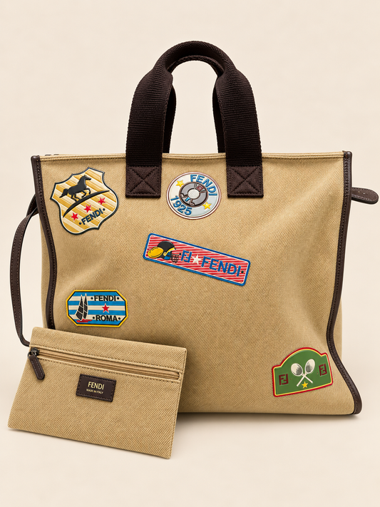 FENDI Sac cabas Ecussons