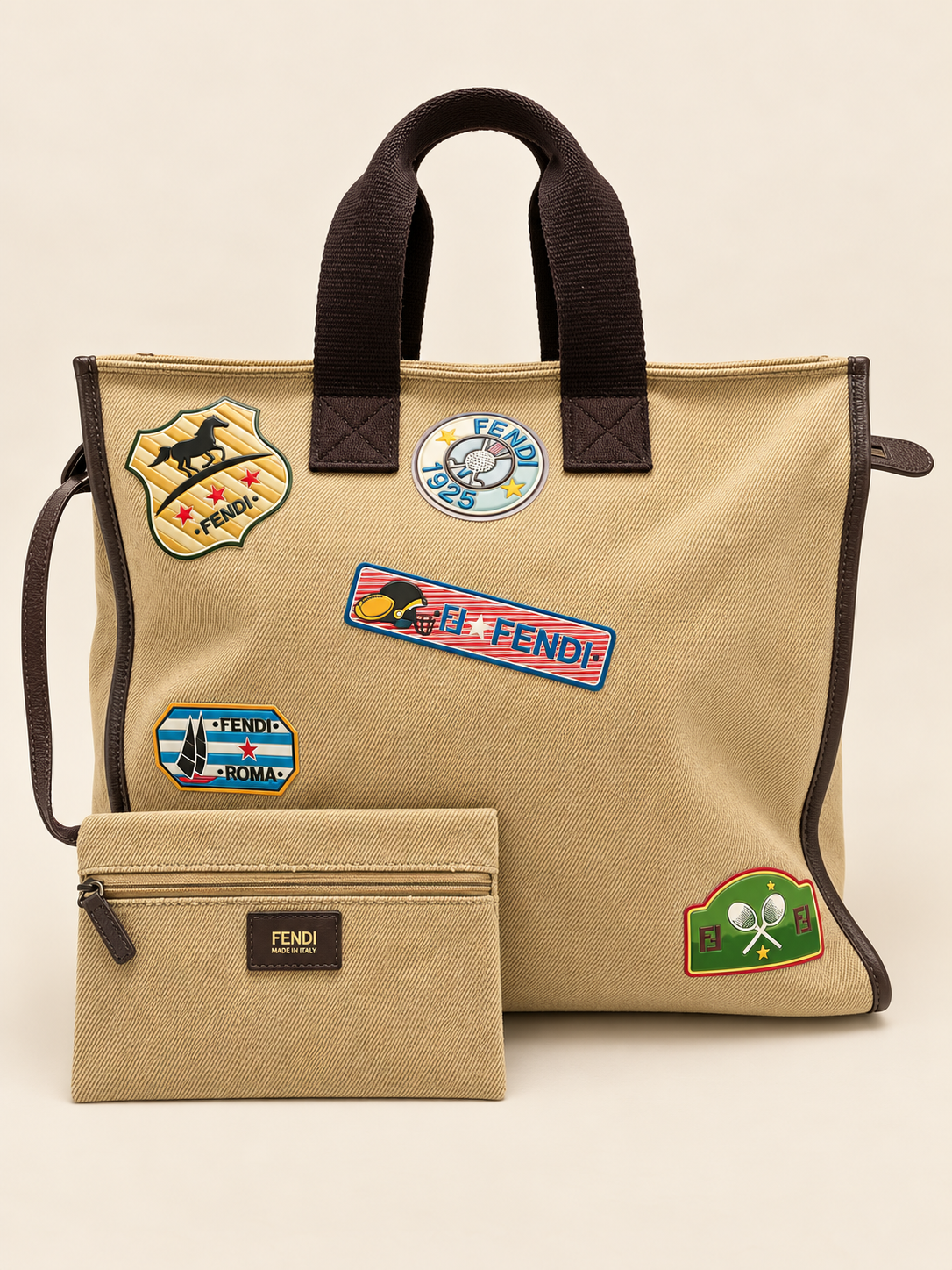 FENDI Sac cabas Ecussons