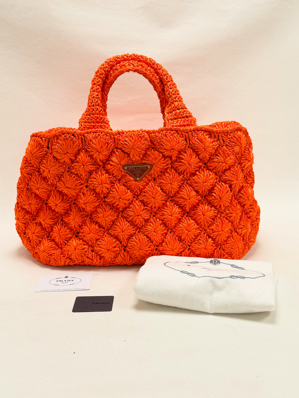 PRADA Panier en Raphia