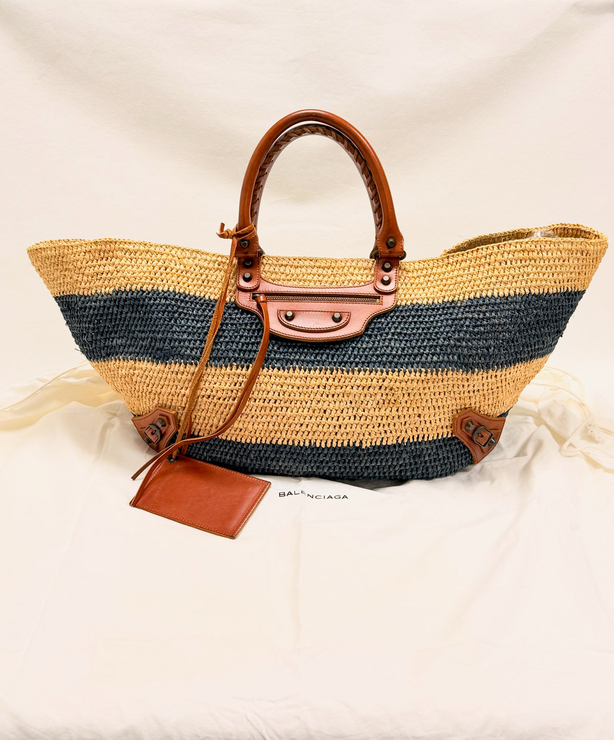 BALENCIAGA Sac Panier Raphia GM