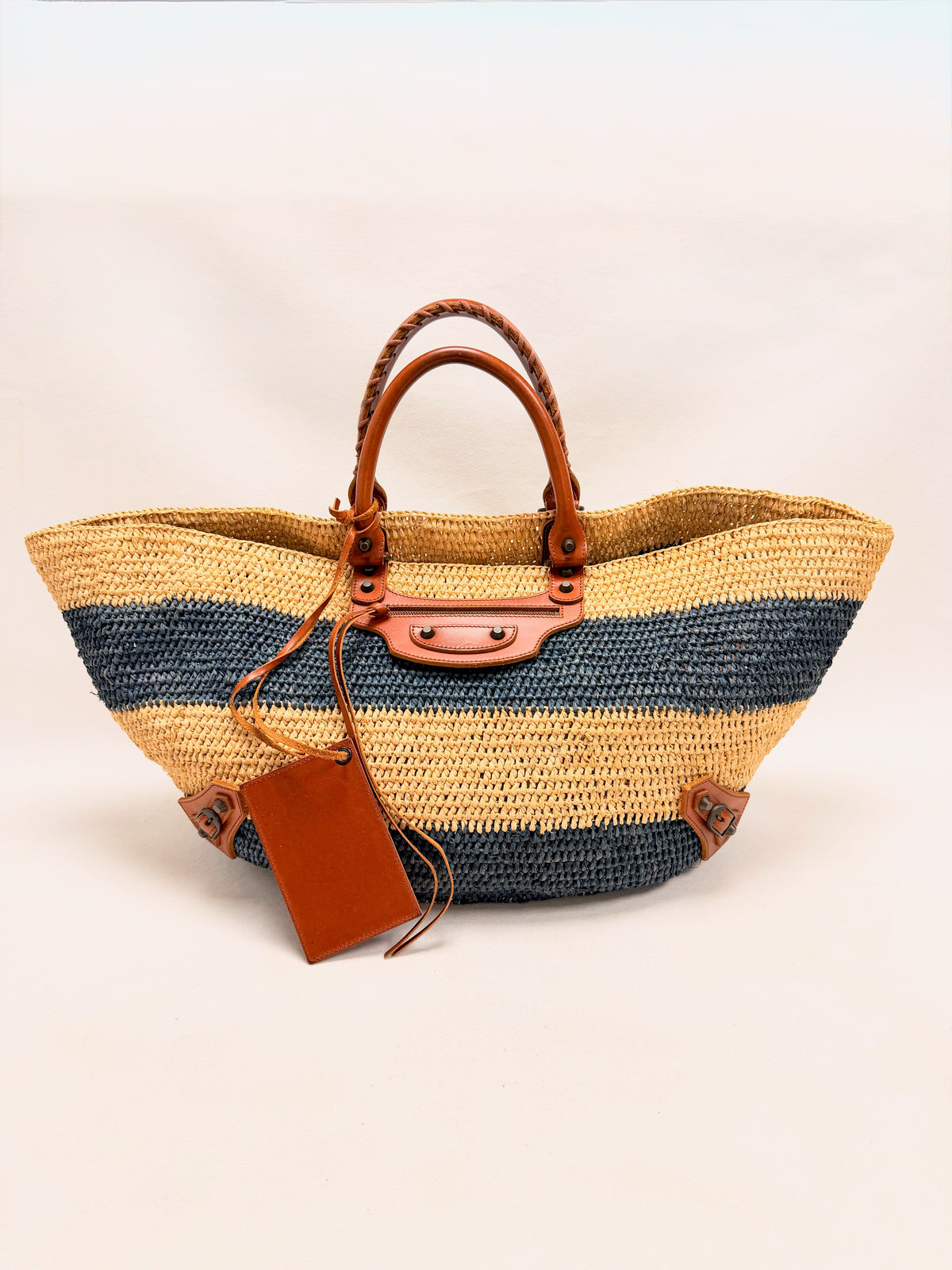 BALENCIAGA Sac Panier Raphia GM