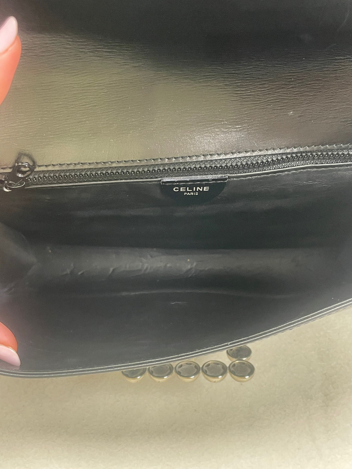 CELINE Sac Pochette Cuir