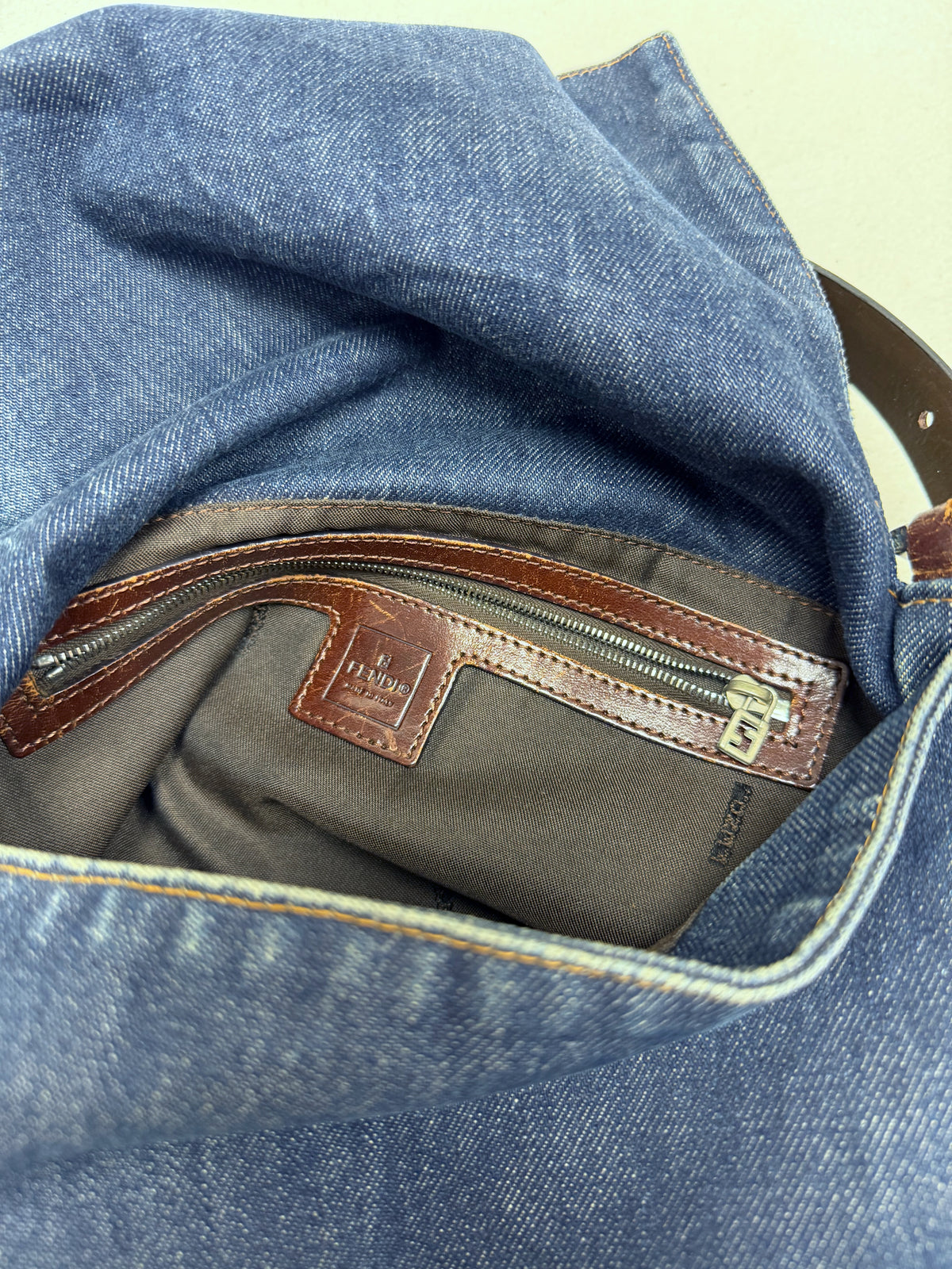 FENDI Sac Mamma Baguette Denim