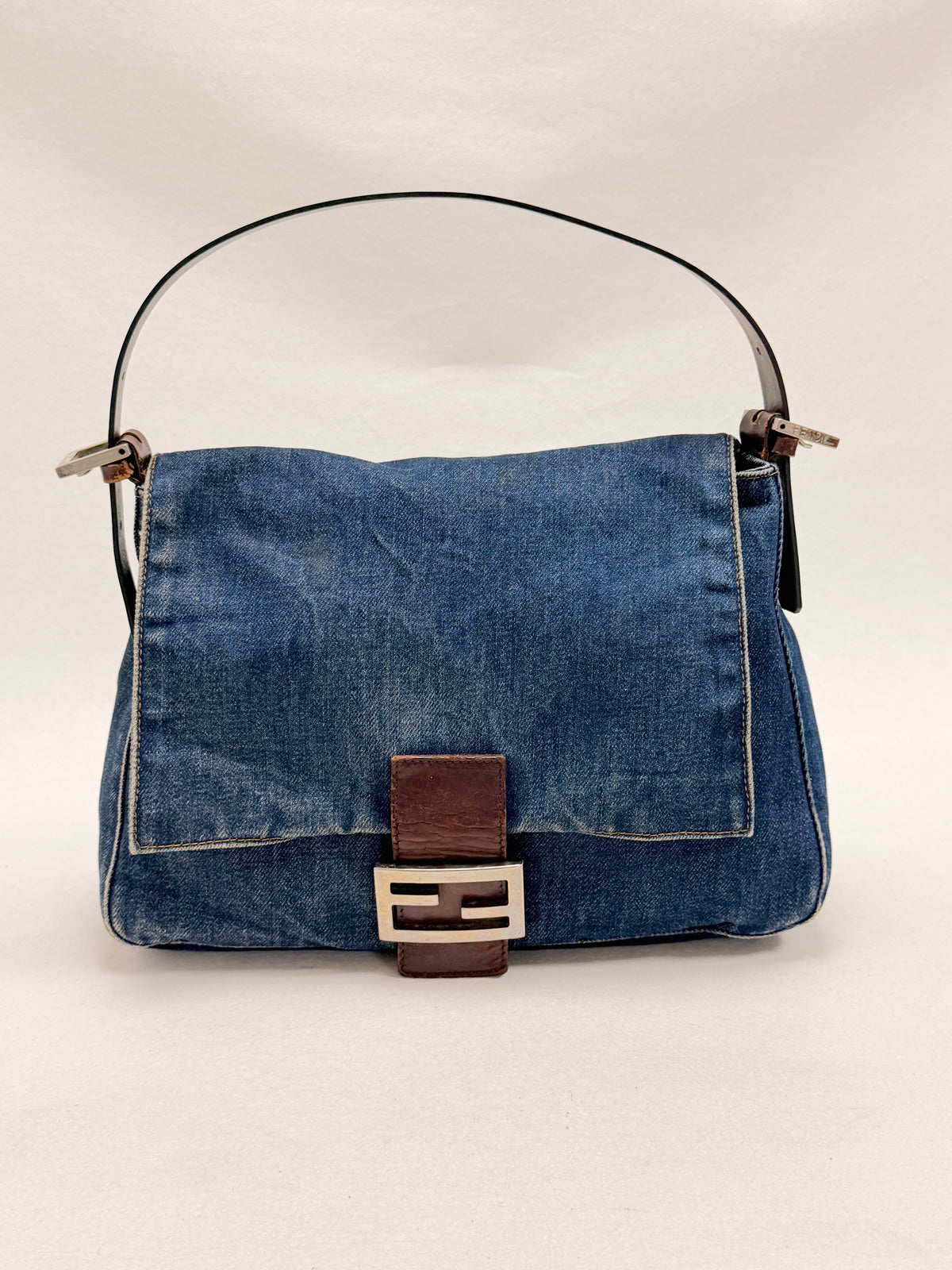 FENDI Sac Mamma Baguette Denim
