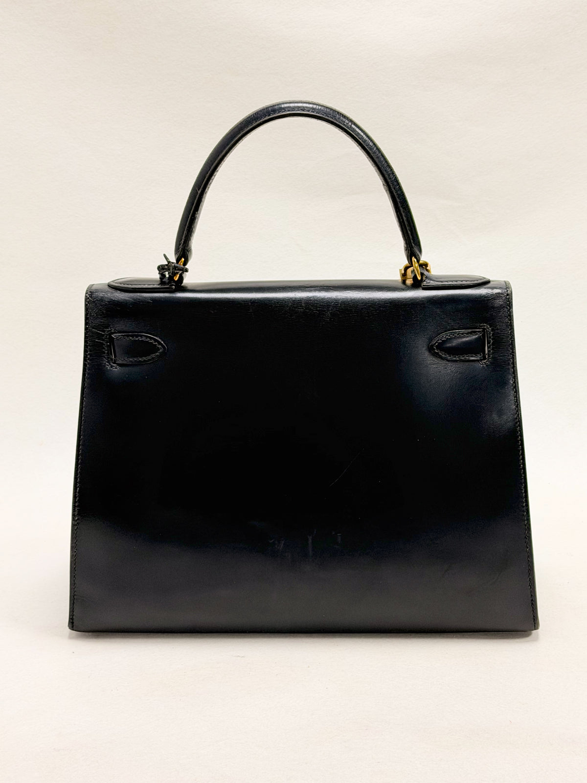 HERMÈS Sac Kelly 28 Box Navy