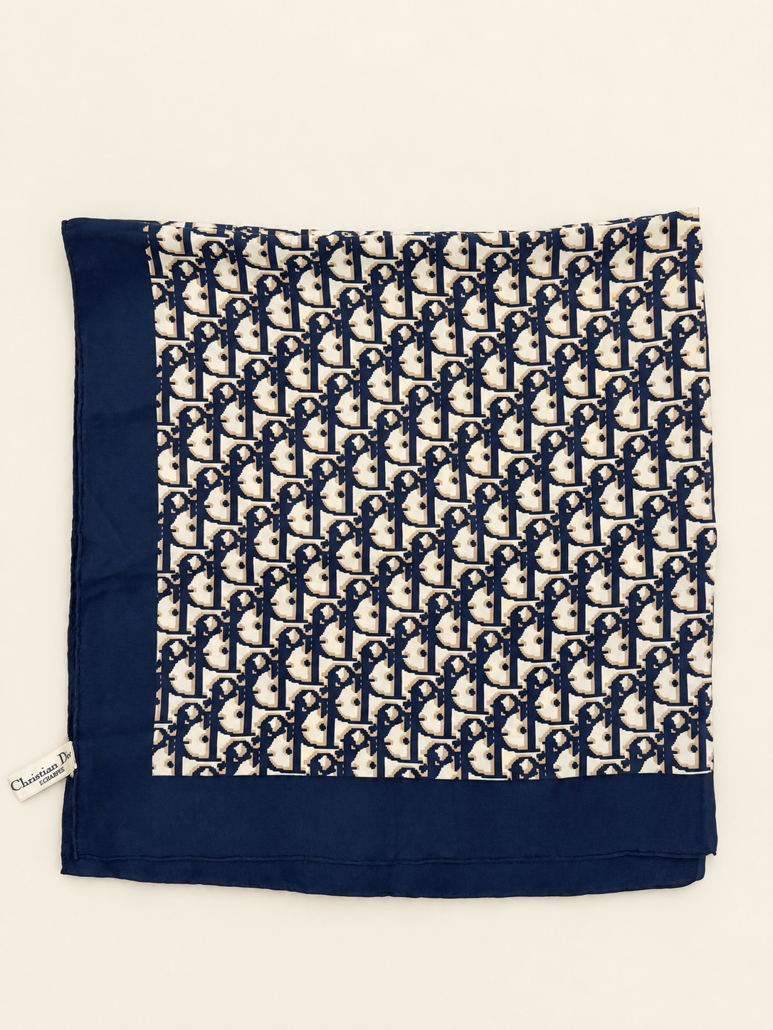 DIOR Foulard Carré Oblique en soie