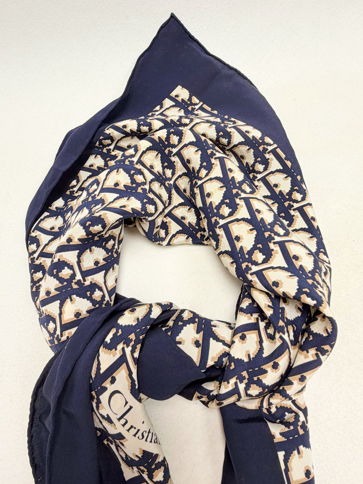 DIOR Foulard Carré Oblique en soie