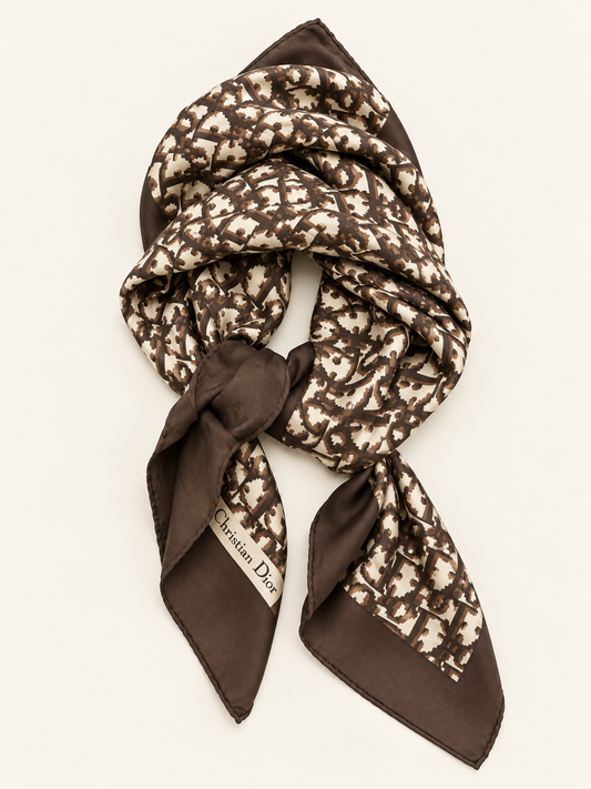 DIOR Foulard Carré Oblique en soie