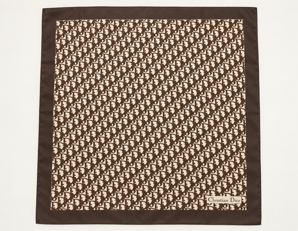 DIOR Foulard Carré Oblique en soie
