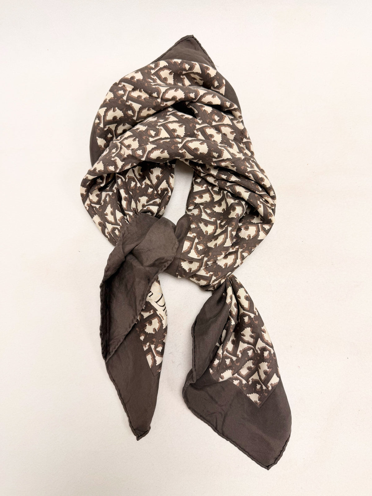 DIOR Foulard Carré Oblique en soie