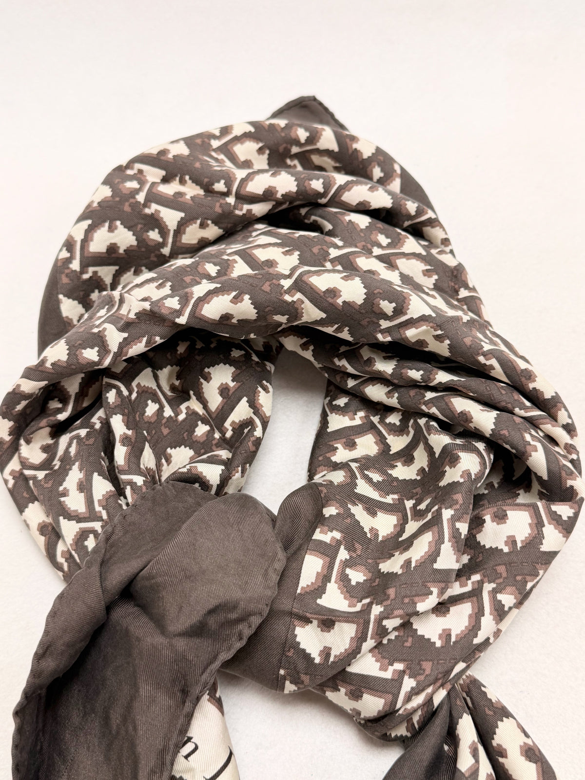 DIOR Foulard Carré Oblique en soie