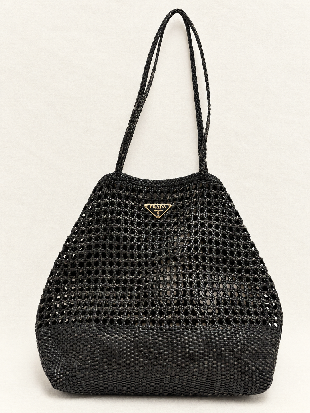 PRADA Sac Cabas Cuir Tressé