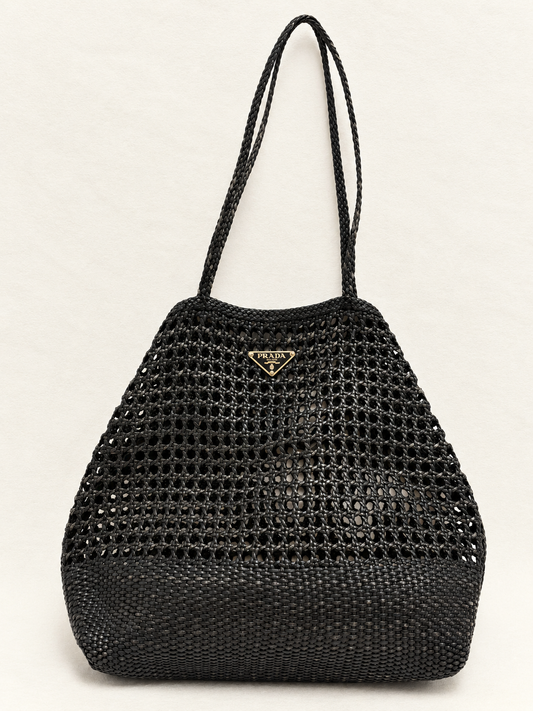 PRADA Sac Cabas Cuir Tressé