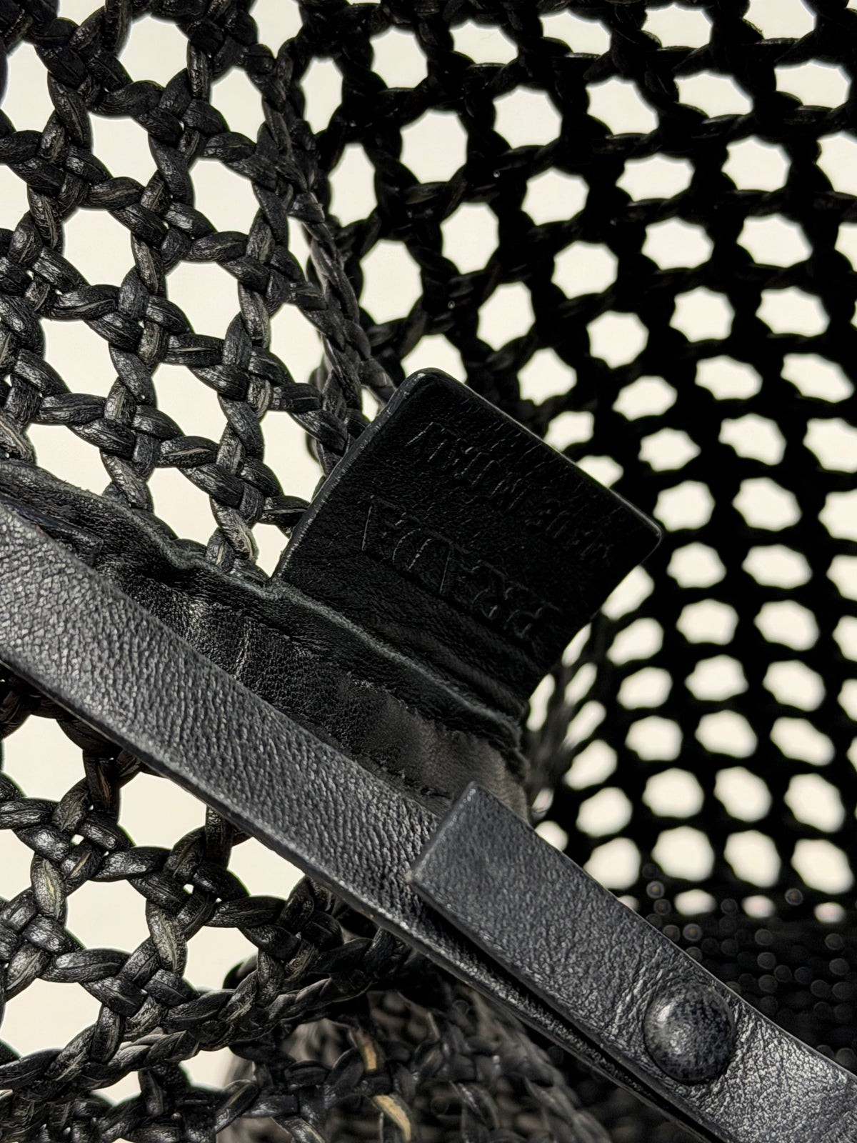 PRADA Sac Cabas Cuir Tressé