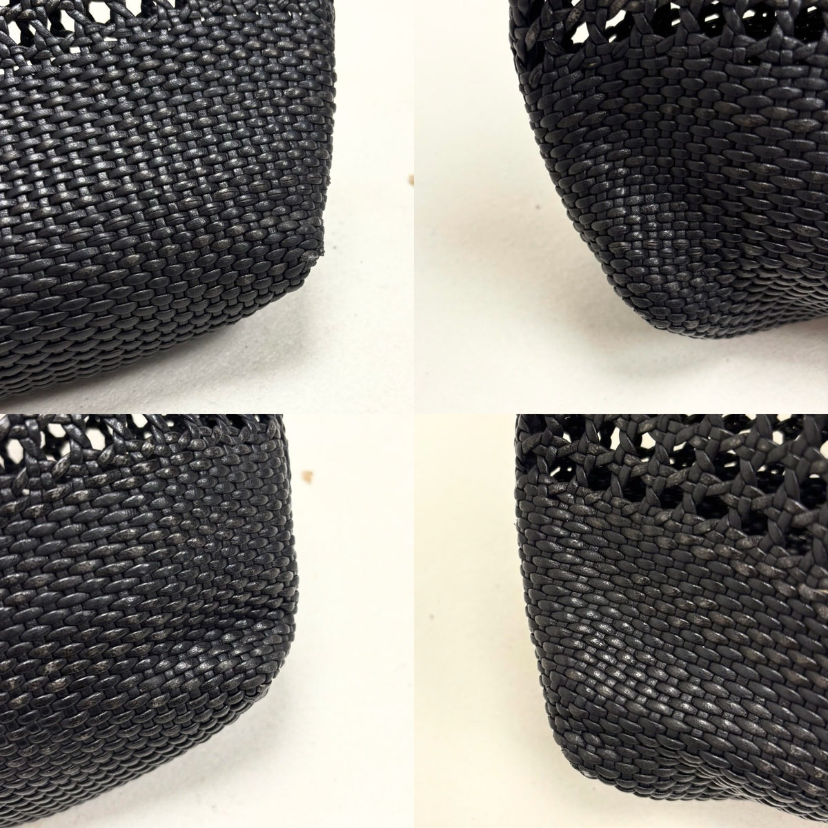 PRADA Sac Cabas Cuir Tressé