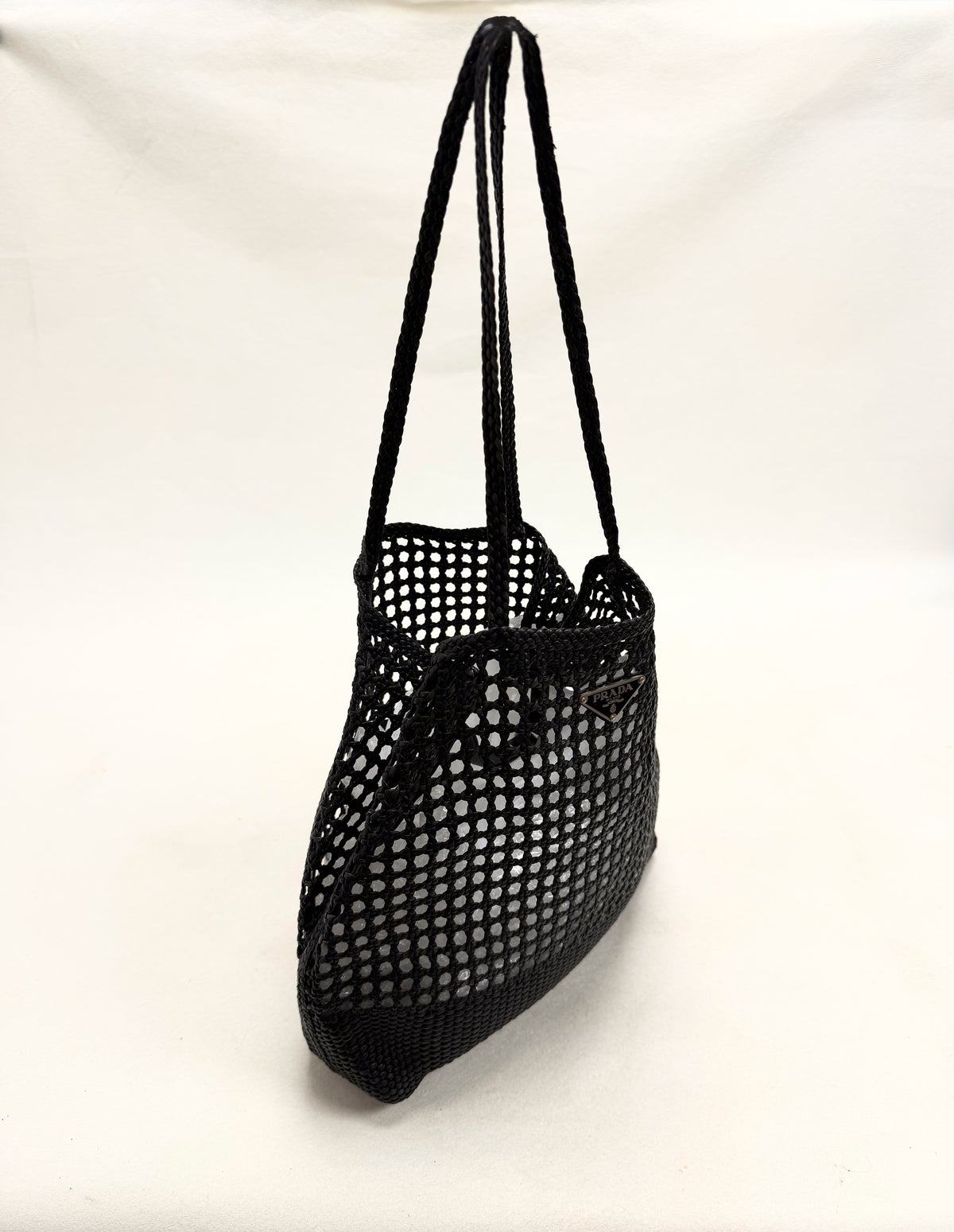 PRADA Sac Cabas Cuir Tressé