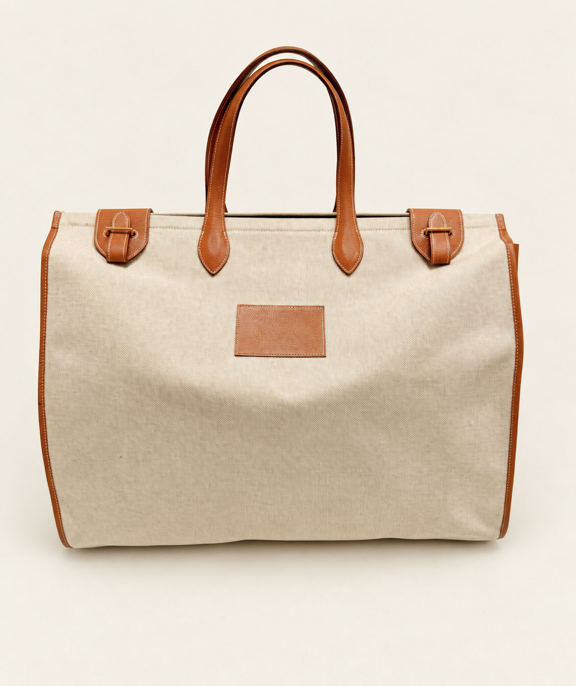 HERMES Sac Kaba GM toile H et cuir