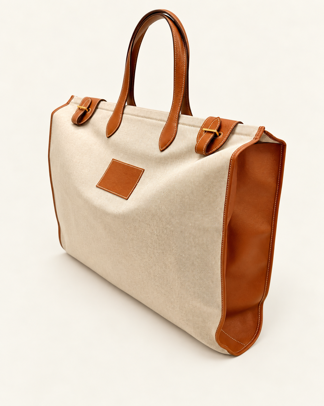 HERMES Sac Kaba GM toile H et cuir