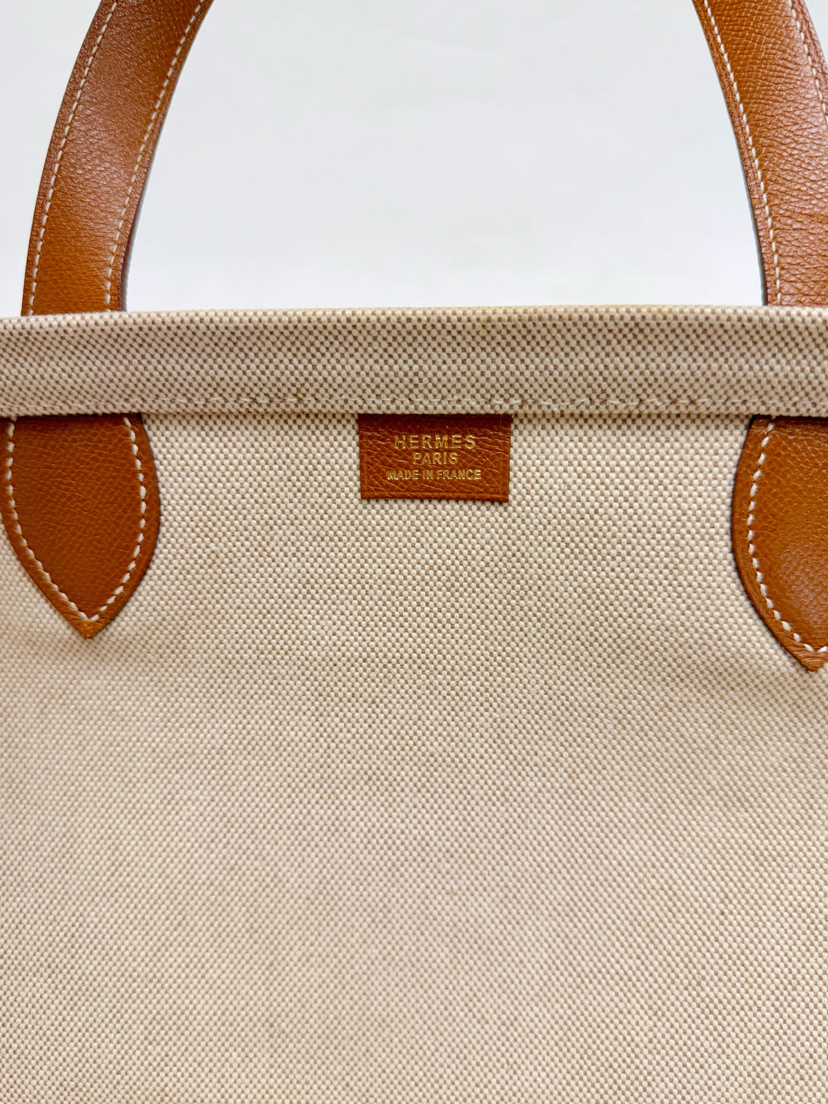 HERMES Sac Kaba GM toile H et cuir
