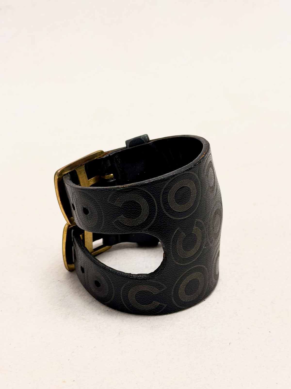 CHANEL Leather Cuff Bracelet