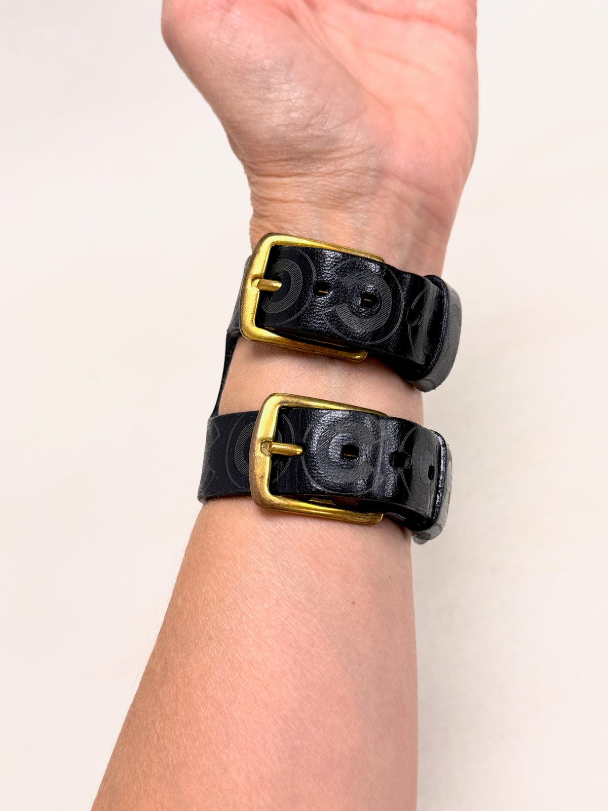 CHANEL Leather Cuff Bracelet