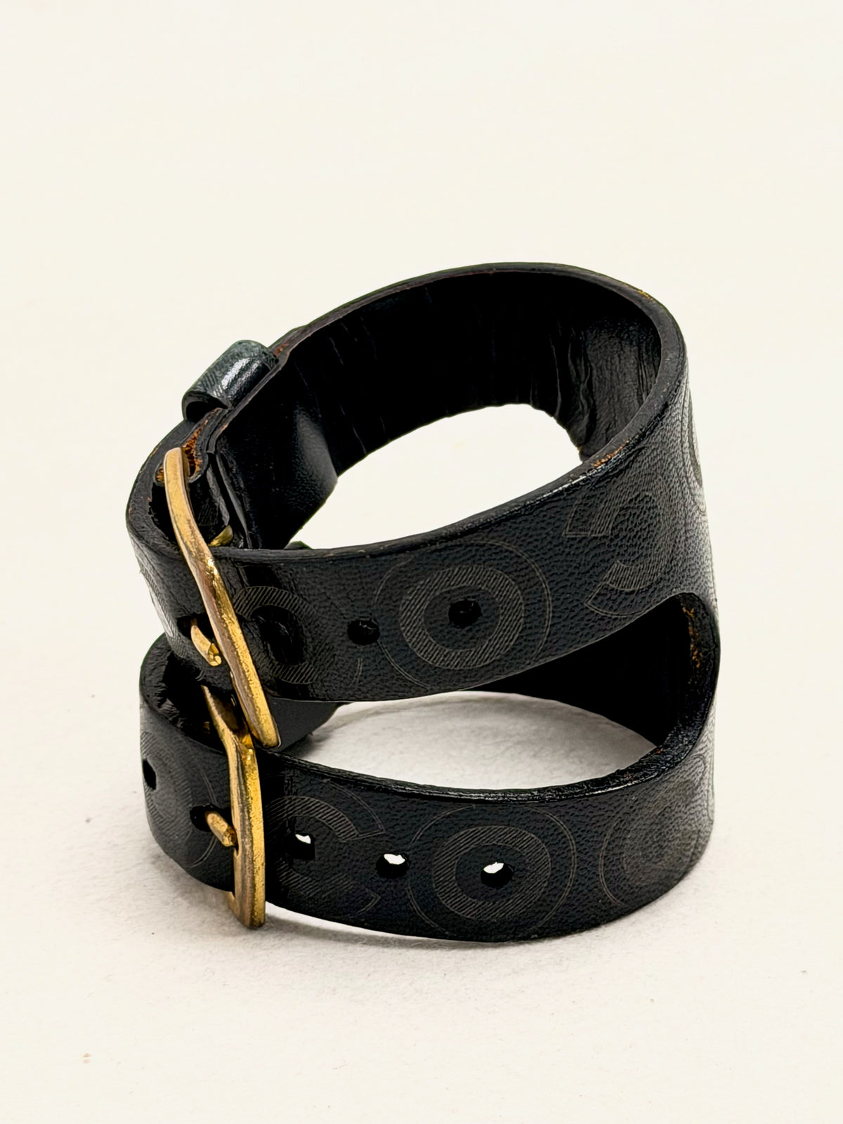 CHANEL Leather Cuff Bracelet